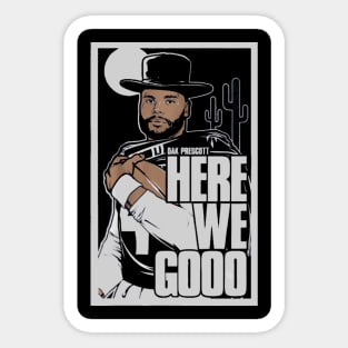 Dak Prescott Here We Go Poster Sticker